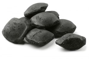 A pile of charcoal that should not be used for brushing teeth