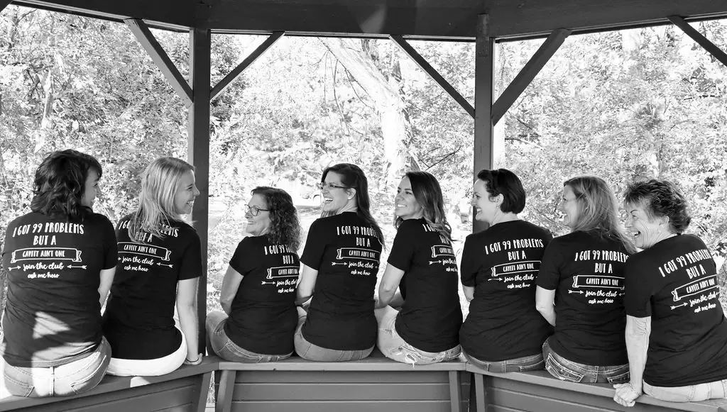 The Fort Collins Dentist team photo with matching shirts