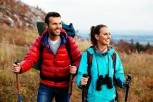 Couple Hiking After Chipped Tooth Repair at The Fort Collins Dentist